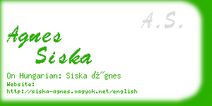 agnes siska business card
